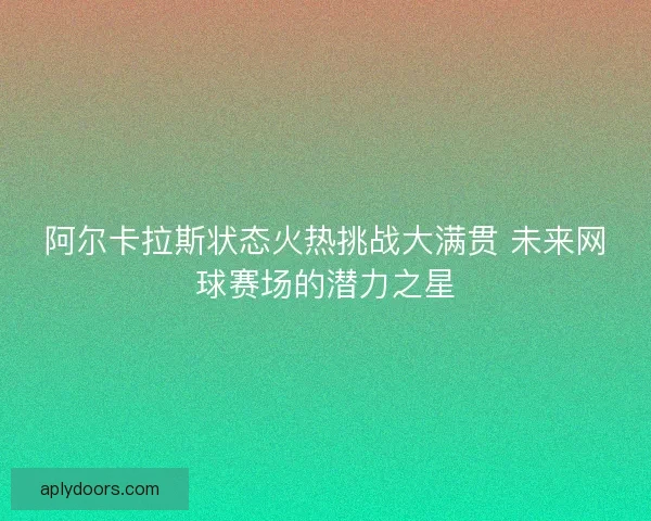 阿尔卡拉斯状态火热挑战大满贯 未来网球赛场的潜力之星