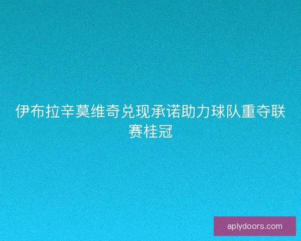伊布拉辛莫维奇兑现承诺助力球队重夺联赛桂冠 伊布拉辛莫维奇兑现承诺助力球队重夺联赛桂冠